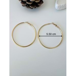 GOLD RENK ÇELİK HALKA KÜPE ACR9272