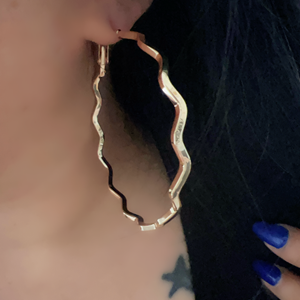 GOLD RENK ÇELİK DALGA KÜPE ACR9273