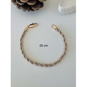 XUPING ROSE-GÜMÜŞ RENK BURGU BİLEKLİK 20 CM ACR9278