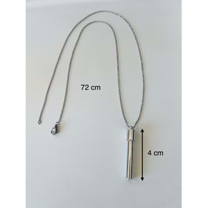 İÇİNE NOT KOYULABİLEN UNİSEX ÇELİK DİLEK KOLYESİ 72CM ACR9280