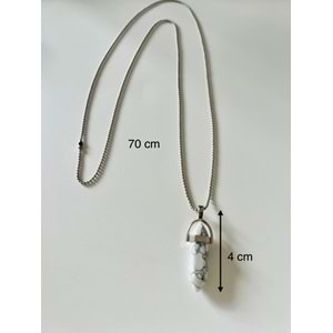 ERKEK HAVLİT DOĞALTAŞ ÇELİK ÇİVİ 70CM KOLYE ACR9289