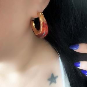 ÇELİK NAR ÇİÇEĞİ RENKLİ C KÜPE-GOLD RENK ACR9313