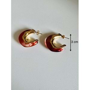 ÇELİK NAR ÇİÇEĞİ RENKLİ C KÜPE-GOLD RENK ACR9313