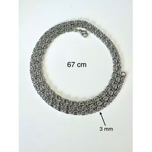 ERKEK ÇELİK SARMAL KOLYE 67CM-3MM ACR9368