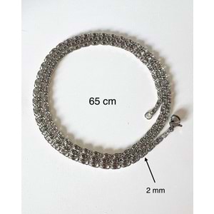 ERKEK ÇELİK SARMAL KOLYE 65CM-2MM ACR9374