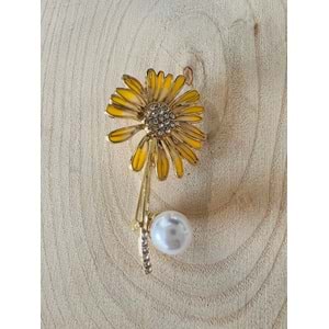 İNCİLİ PAPATYA BROŞ ACR9598