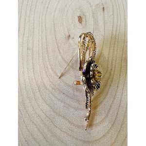 MOR ÇİÇEK BALON BROŞ ACR9601