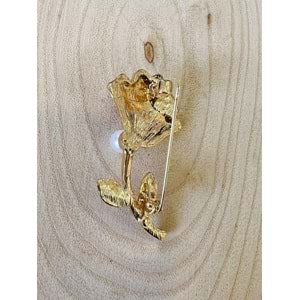 TAŞLI, İNCİLİ LALE BROŞ ACR9604