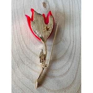 KIRMIZI LALE BROŞ ACR9610