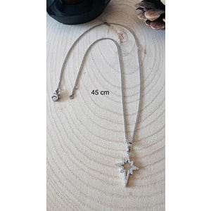 XUPING GÜMÜŞ RENK KUTUP YILDIZI KOLYE 45CM ACR9683
