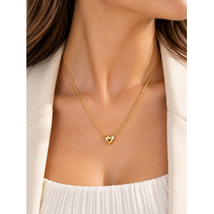 XUPING 14K GOLD RENK MİNİ KALPLİ KOLYE 46+4CM ACR9691