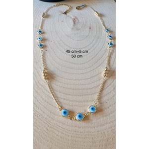XUPING 14K GOLD RENK DORİKALI NAZAR KOLYE 45+5CM ACR9692