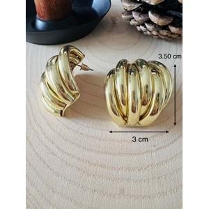 VİNTAGE GOLD RENK BOMBE KÜPE ACR9694