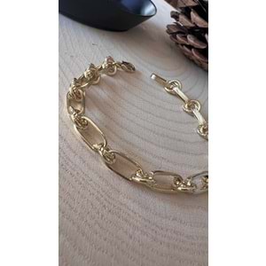 XUPING 14K GOLD RENK BURGU HALKALI BİLEKLİK 19CM ACR9705