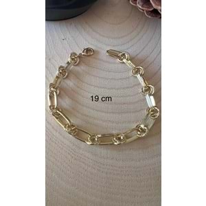 XUPING 14K GOLD RENK BURGU HALKALI BİLEKLİK 19CM ACR9705