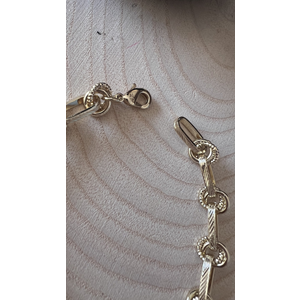 XUPING 14K GOLD RENK BURGU HALKALI BİLEKLİK 19CM ACR9705