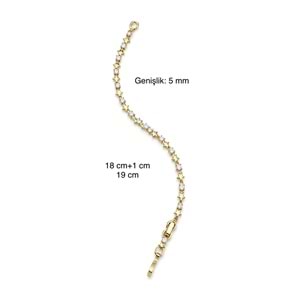 XUPING 14K GOLD RENK YILDIZLI MİNİMALİST 18+1CM BİLEKLİK ACR9731