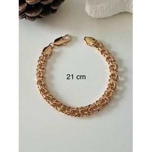 XUPING ROSE RENK İÇ İÇE GEÇMELİ ZİNCİR BİLEKLİK 21CM ACR9733
