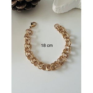 XUPING ROSE RENK BİRBİRİNE GEÇMELİ ÇİFT HALKA ZİNCİRLİ BİLEKLİK 18CM ACR9735