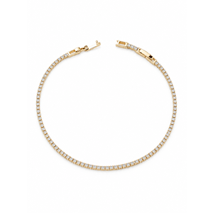 XUPING 14K GOLD RENK, KARE TAŞLI, İNCE SUYOLU BİLEKLİK 17+2CM ACR9751