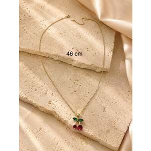 XUPING GOLD RENK KİRAZ MODEL KOLYE 46CM ACR9780