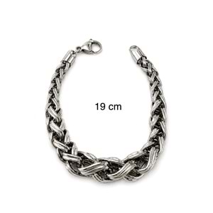 XUPING GÜMÜŞ RENK KALIN BURGU BİLEKLİK 19CM ACR9793