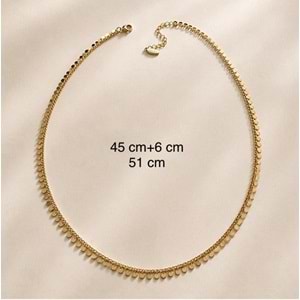 XUPING 14K GOLD RENK, PULLU ZİNCİR KOLYE 45+6CM ACR9797