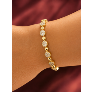 XUPING GOLD RENK, YUVARLAK ZİRKON TAŞLI BİLEKLİK 17+2CM ACR9821