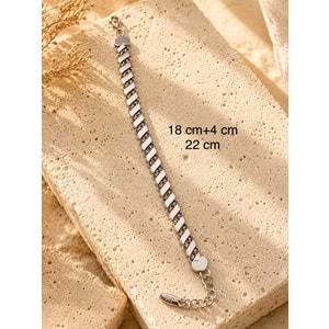 XUPING GÜMÜŞ RENK ZARİF, HAFİF BİLEKLİK 18+4CM ACR9839