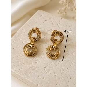 XUPING ROSE RENK BİRBİRİNE GEÇMELİ HALKA KÜPE ACR9858