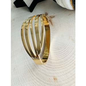 GOLD RENK DALGA MODEL ÇELİK KELEPÇE ACR9884