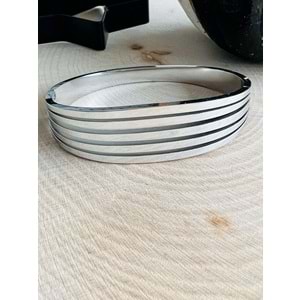 GÜMÜŞ RENK ÇİZGİ MODEL ÇELİK KELEPÇE ACR9928