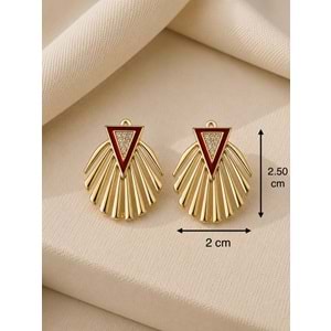 XUPING ROSE RENK, KIRMIZI MİNELİ YELPAZR KÜPE ACR9947
