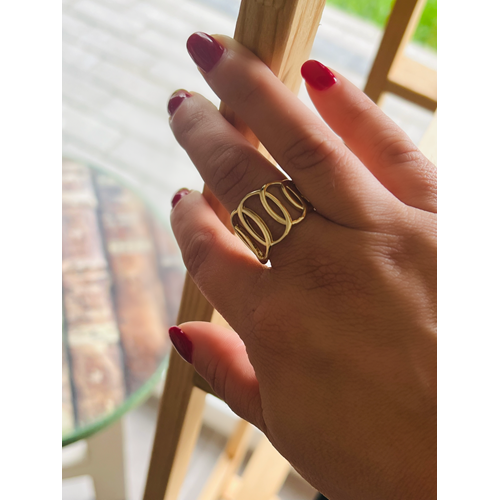 AYARLANABİLİR GOLD RENK HALKALI ZİNCİR YÜZÜK ACR0121