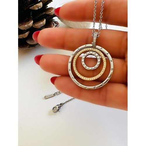 ÇELİK PNDRA KOLYE 40+5 CM GOLD-GÜMÜŞ ACR2875