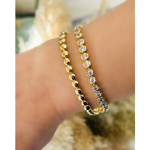 XUPING İKİLİ DAMLA TAŞ SUYOLU BİLEKLİK-14K GOLD ACR4554