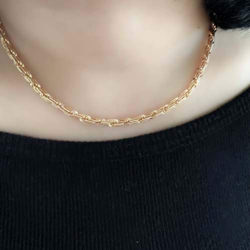 XUPING BURGU KOLYE 40 CM-4MM-ROSE ACR4651