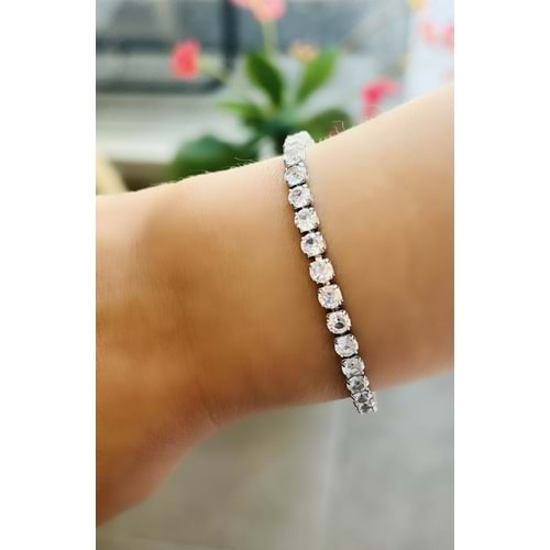 ÇELİK SUYOLU BİLEKLİK 18+2 CM-4MM-GÜMÜŞ ACR4955