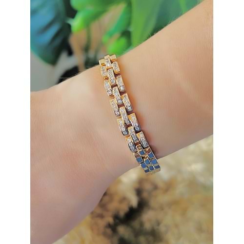 XUPING TAŞLI KORDON BİLEKLİK 17+1CM-ROSE RENK ACR6439
