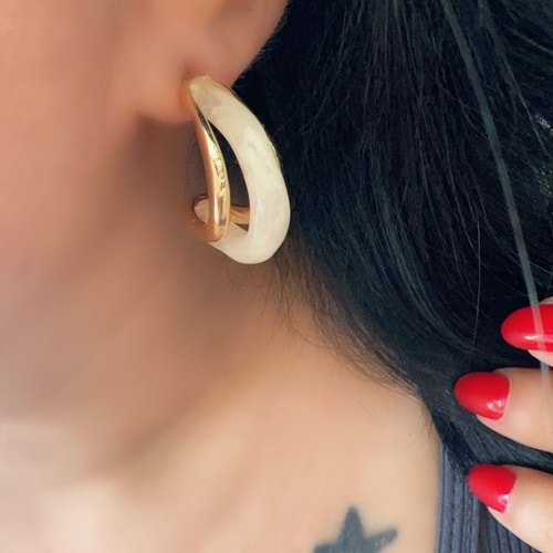 ÖZEL SERİ MARKA MODEL MİNELİ BOMBE KÜPE-GOOLD ACR7311