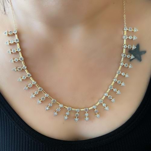 ÖZEL SERİ SPEAR KOLYE 47+6CM-GOLD RENK ACR7355