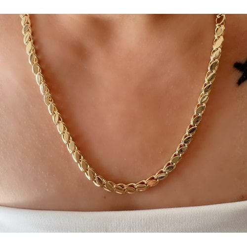 XUPING 14K ARPA ZİNCİR KOLYE 50CM-GOLD ACR7783