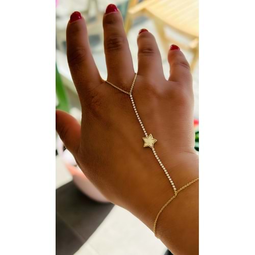 ÖZEL SERİ YILDIZLI SUYOLU ŞAHMERAN-GOLD RENK ACR8252