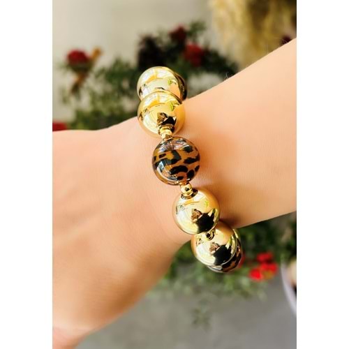 LASTİKLİ LEOPAR DESENLİ BİLEKLİK ACR8382