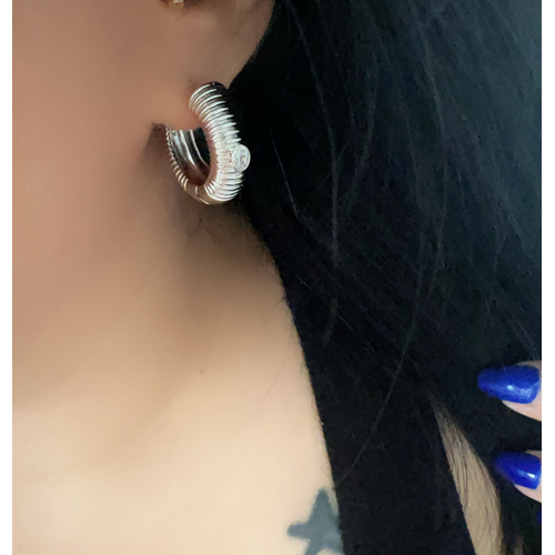 XUPING TAŞLI BRACT HALKA KÜPE-GÜMÜŞ RENK ACR9192