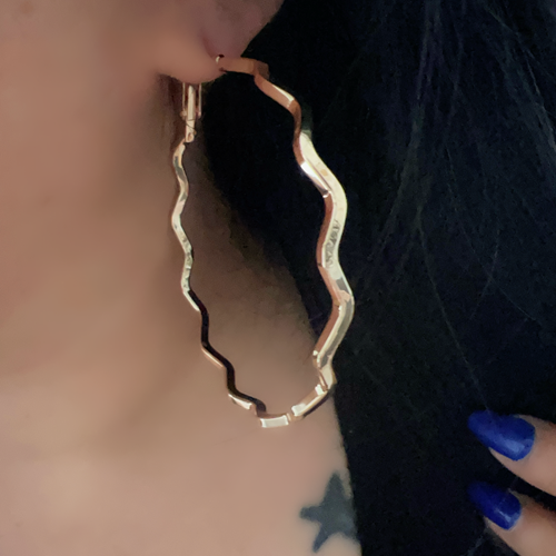 GOLD RENK ÇELİK DALGA KÜPE ACR9273