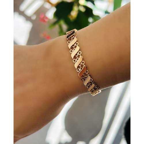 XUPING KALPLİ TASARIM BİLEKLİK 18+3CM-ROSE RENK ACR9275