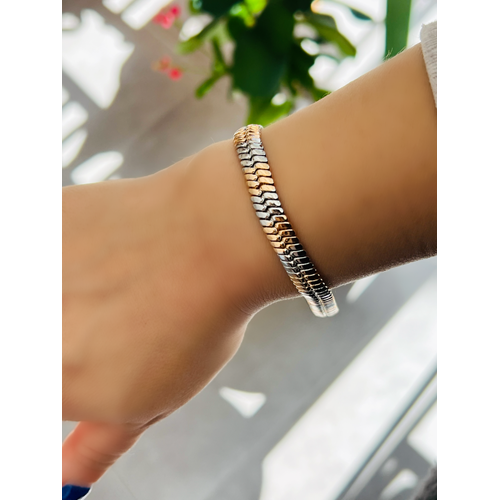 XUPING ROSE-GÜMÜŞ RENK BALIKSIRTI BİLEKLİK 21CM ACR9279