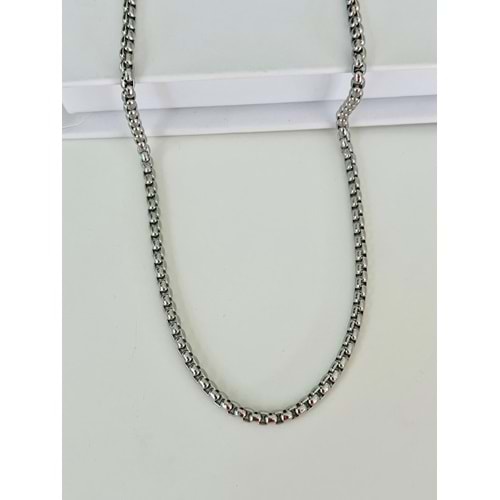 UNİSEX İÇ İÇE GEÇMELİ ÇELİK KOLYE 68CM-3MM ACR9364