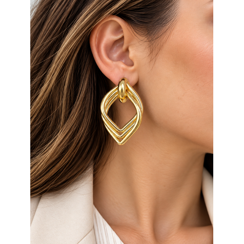 VİNTAGE GOLD RENK YAPRAK KÜPE ACR9696